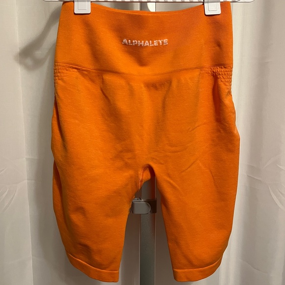 Alphalete Shorts Bright Orange. Never worn. Size Large - Picture 2 of 2